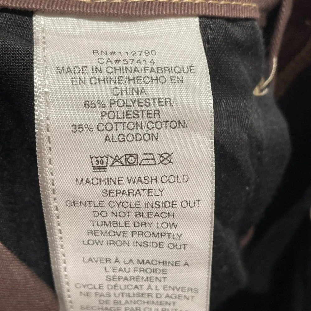 True‎ Religion Mens Bracken Brown Cargo Pants Contrast Stitch Straight Size 30